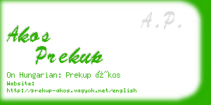 akos prekup business card